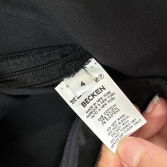 Becken Pants Womens 4 Black Equestrian Stirrup Riding Cotton Blend - Picture 5 of 8